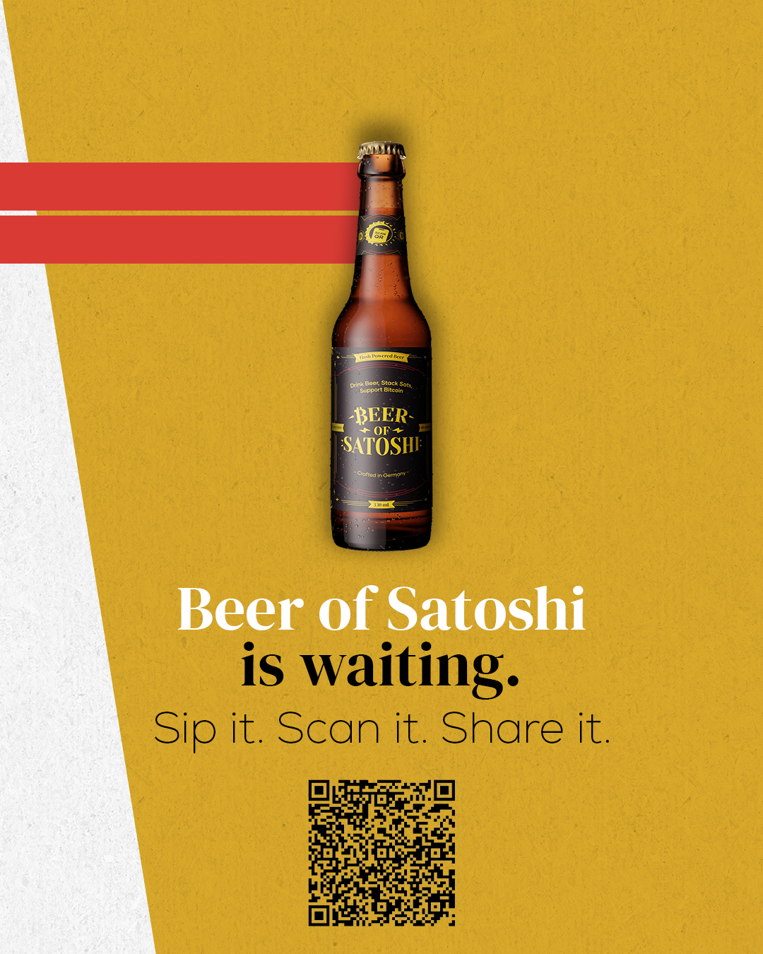 Beer of Satoshi Zero alcohol-free box and bottles
